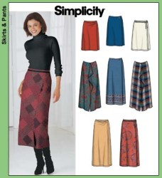 7015 SIMPLICITY 1 HOUR LO RISE WRAP SKIRTS 2  LENGTHS PATTERN XS-M,or L-XL choice uncut
